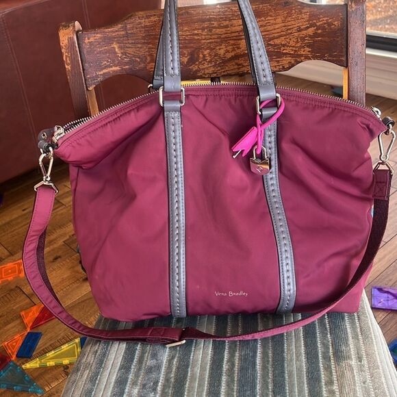 Vera Bradley Midtown Tote Burgundy - Picture 3 of 11